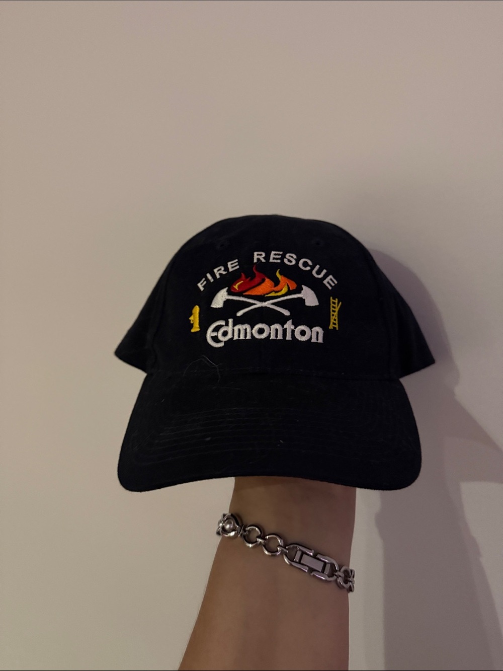Edmonton Fire Rescue Black Embroidered Baseball Cap
